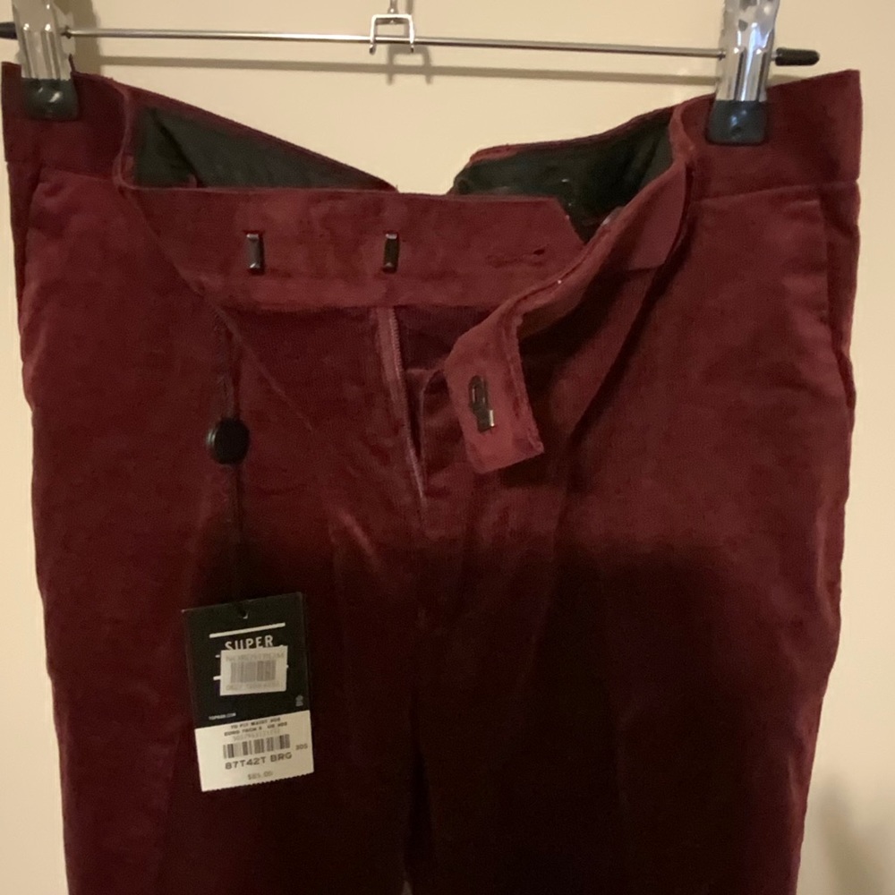 Burgundy corduroy trousers